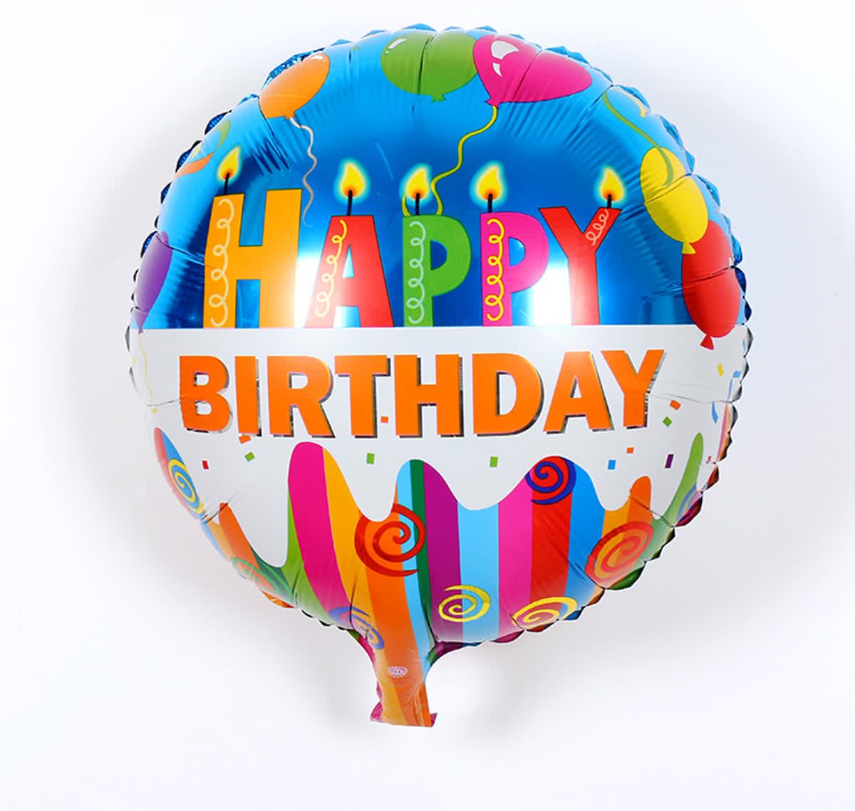 Folieballon Happy birthday kaarsjes 45 cm